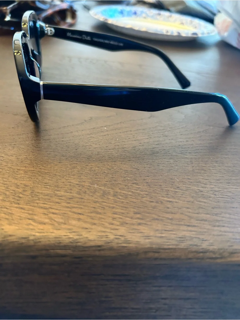 Massimo Dutti black round square sunglasses n category 3 100% UV protection